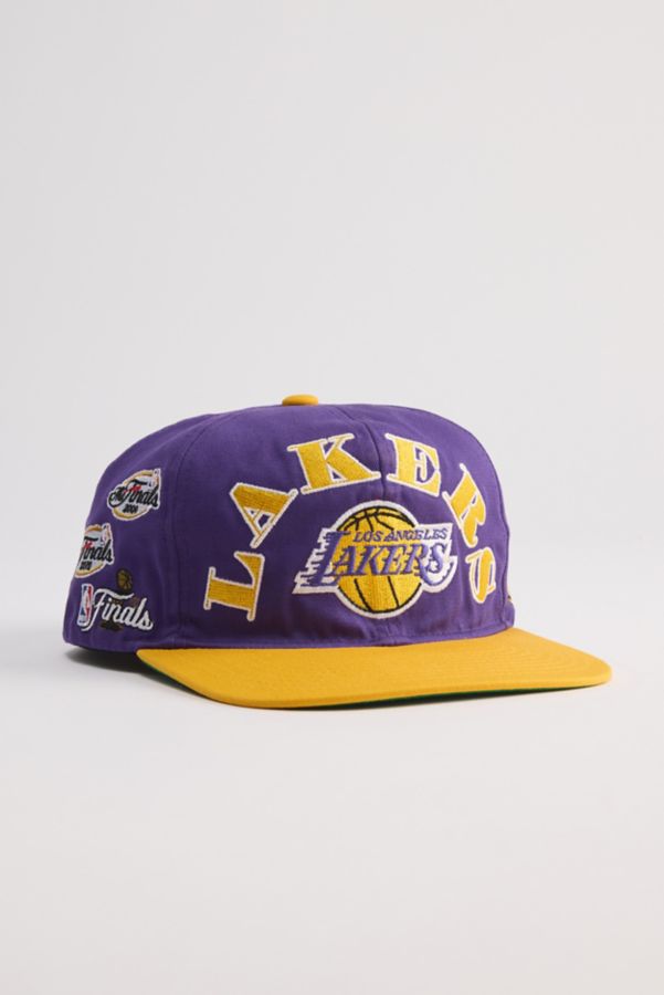 Slide View: 1: Mitchell & Ness NBA Los Angeles Lakers Arched Finals Hat