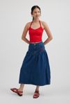 Thumbnail View 1: Kimchi Blue Clara Drop Waist Denim Midi Skirt