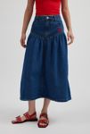 Thumbnail View 2: Kimchi Blue Clara Drop Waist Denim Midi Skirt