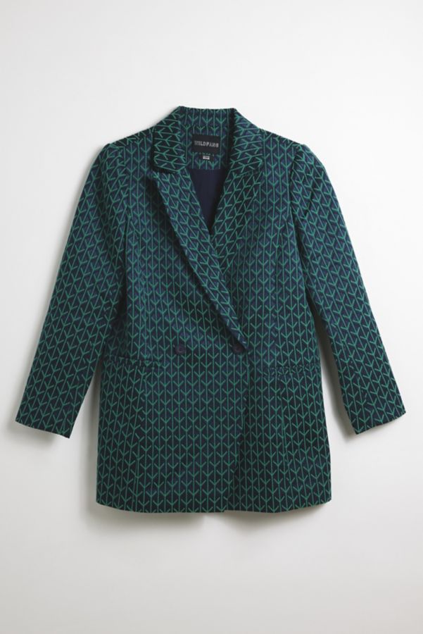 Slide View: 2: WILDFANG Empower Jacquard Double Breasted Blazer