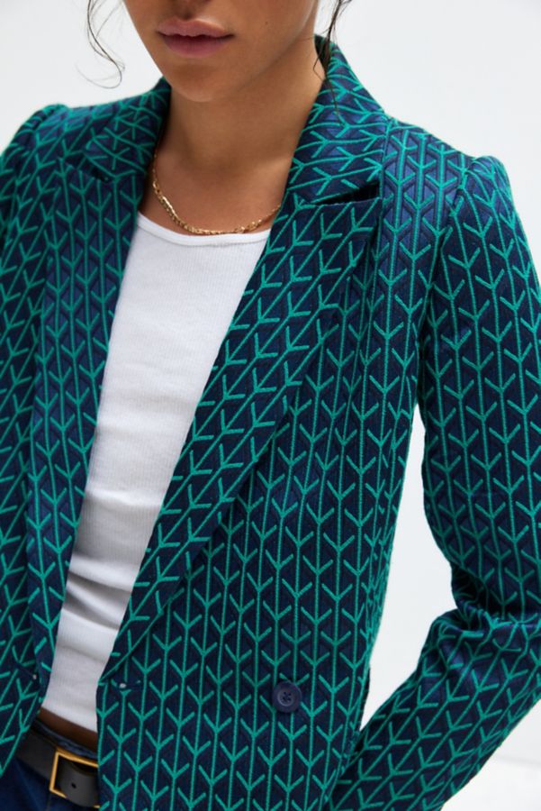 Slide View: 3: WILDFANG Empower Jacquard Double Breasted Blazer