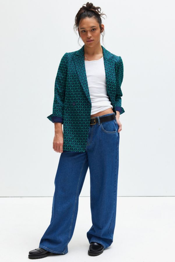 Slide View: 5: WILDFANG Empower Jacquard Double Breasted Blazer