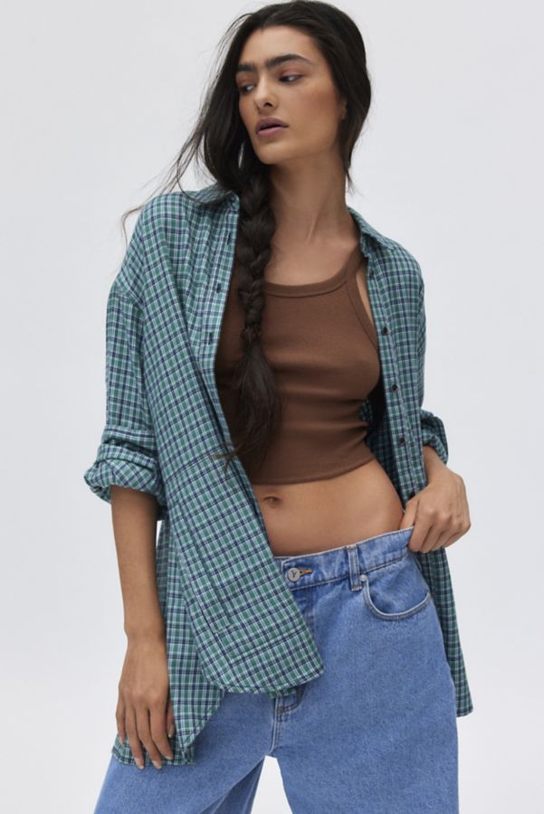 Slide View: 1: BDG Rick Boyfriend Flannel Shirt