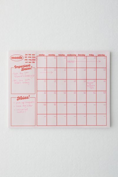 Calendrier de bureau mensuel Sunthing Studio