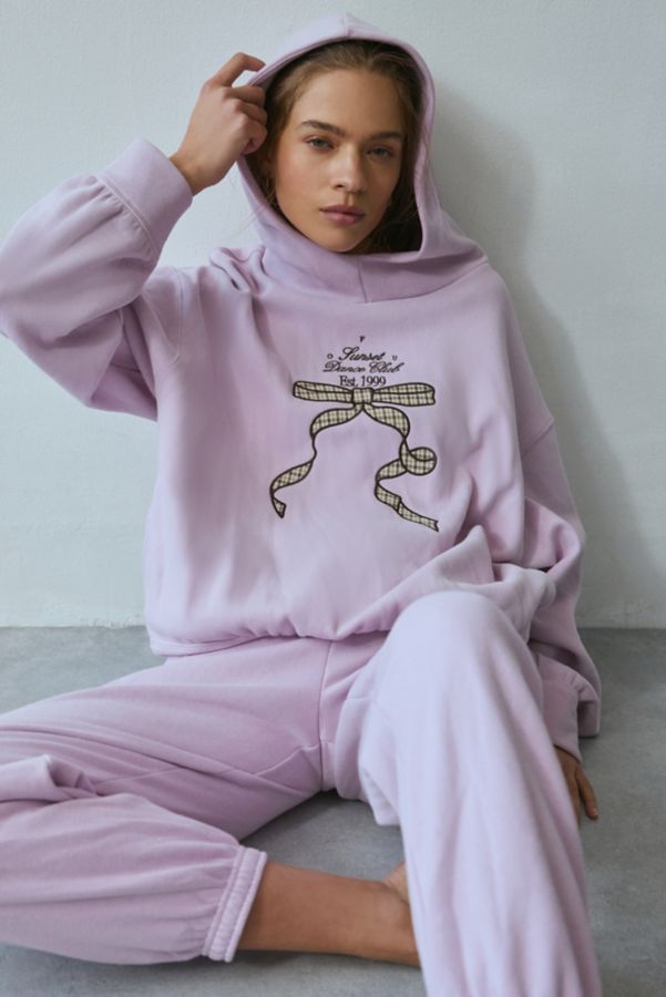 Slide View: 1: Out From Under Leisure Graphic Hoodie Sweatshirt