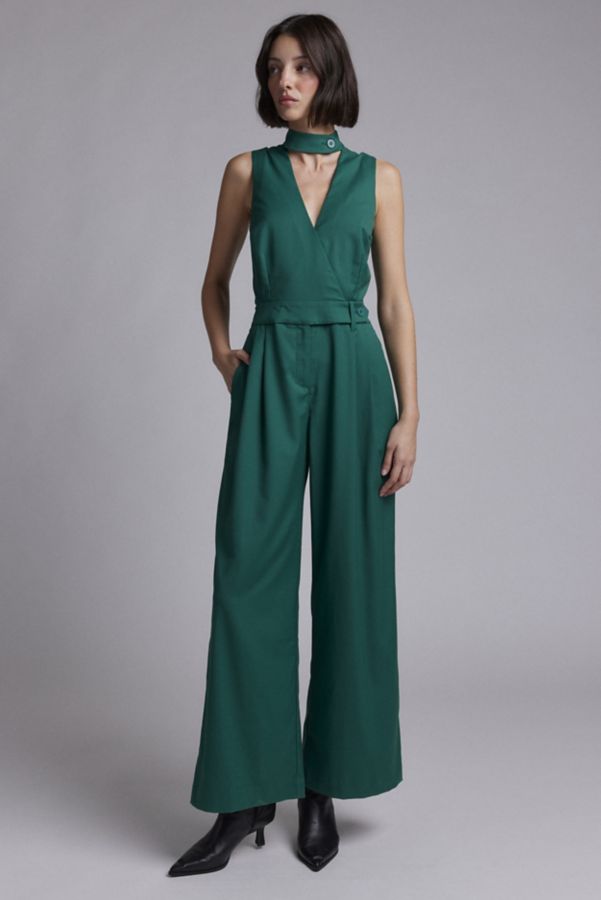 Slide View: 1: WILDFANG Empower High Waisted V-Neck Jumpsuit