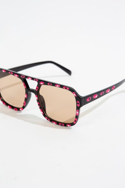 Zig Zag Espresso Aviator Sunglasses