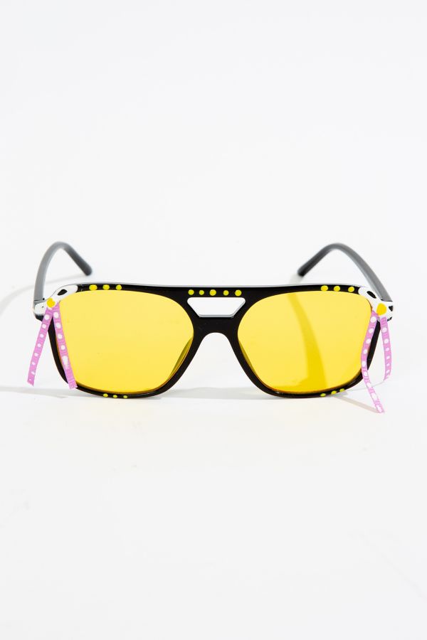 Slide View: 1: Zig Zag Peachy Sweet Aviator Sunglasses