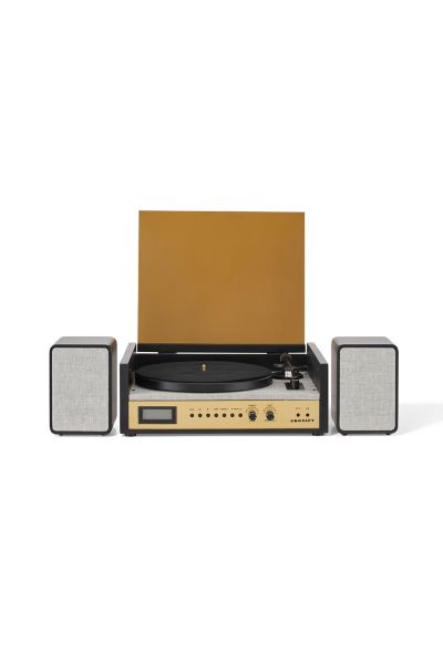 Crosley Coda Record Player & Speaker Shelf System