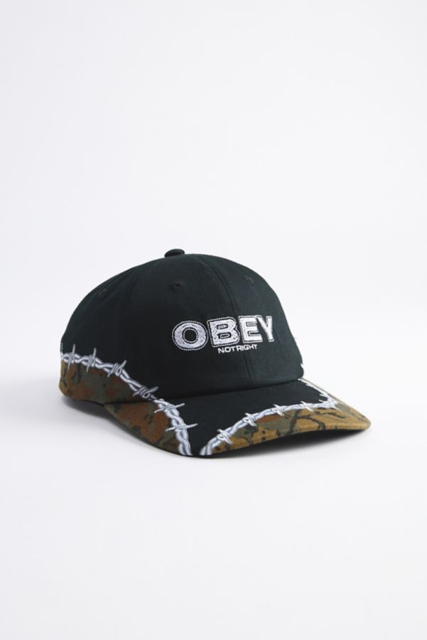 Slide View: 2: Chapeau 6 panneaux OBEY Not Right