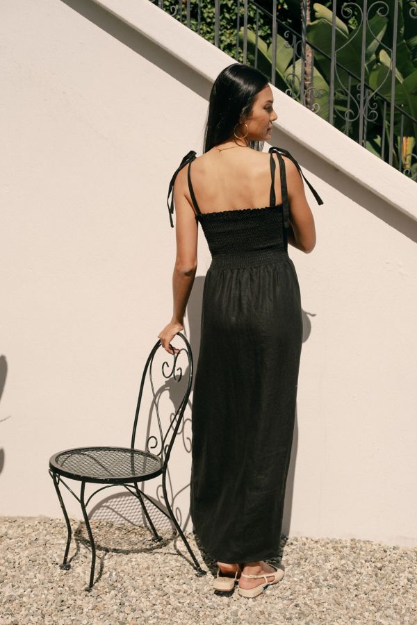 Slide View: 3: Whimsy + Row Sophie Smocked Maxi Dress