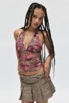 Thumbnail View 2: Silence + Noise Camellia Mesh Halter Top