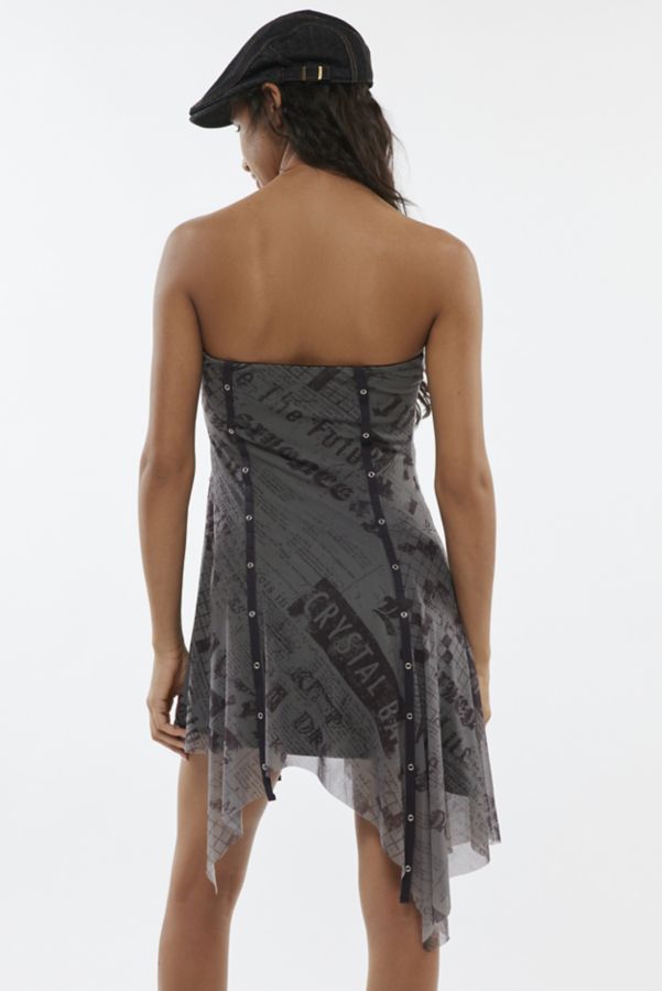 Slide View: 4: Silence + Noise Quincey Strapless Mesh Mini Dress