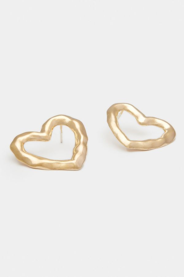 Slide View: 2: Deux Lions Jewelry Lulu Heart Earrings