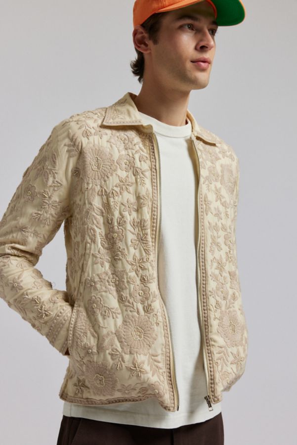 Slide View: 1: Raga Man Swapnil Embroidered Zip Front Jacket