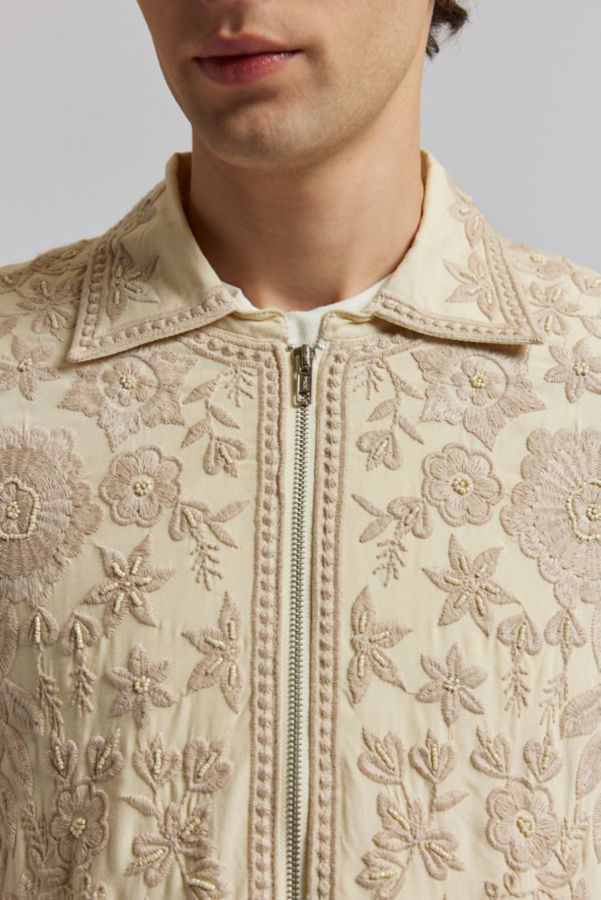 Slide View: 4: Raga Man Swapnil Embroidered Zip Front Jacket