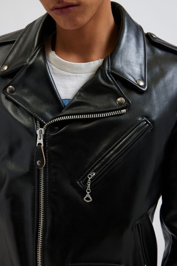 Slide View: 4: Schott NYC Leather Moto Jacket