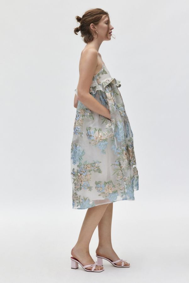 Slide View: 3: Robe Mi-Longue Jacquard Fleur Grange Sister Jane