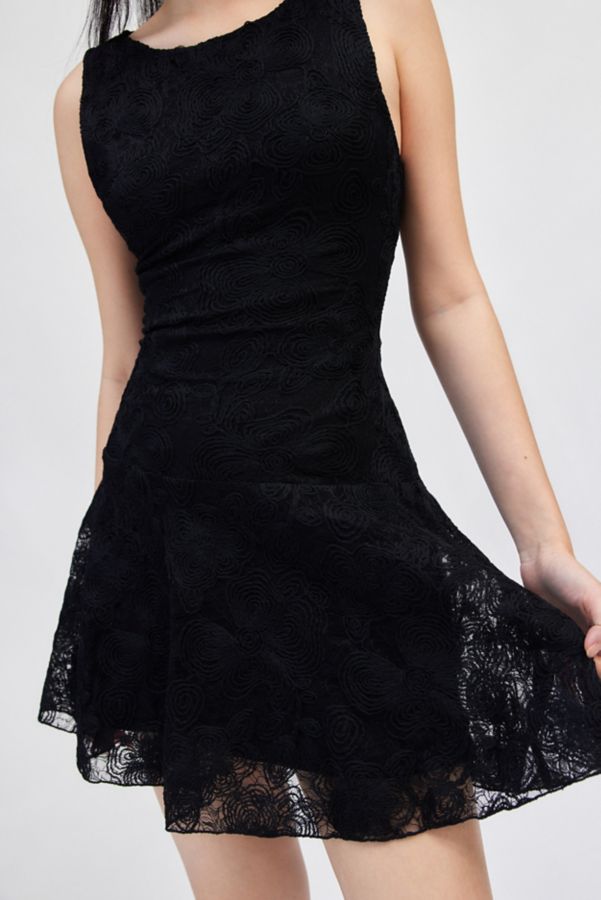 Slide View: 3: Motel Ambika Lace Drop Waist Mini Dress