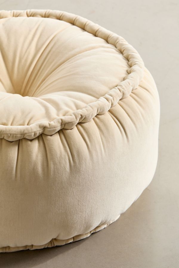 Slide View: 3: Kathe Velvet Floor Pouf