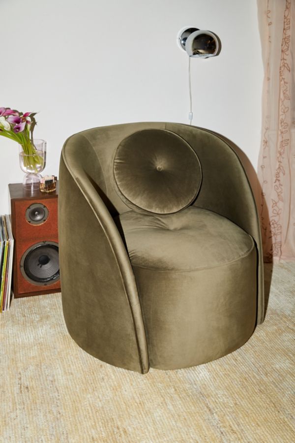 Slide View: 1: Kathe Velvet Lounge Chair