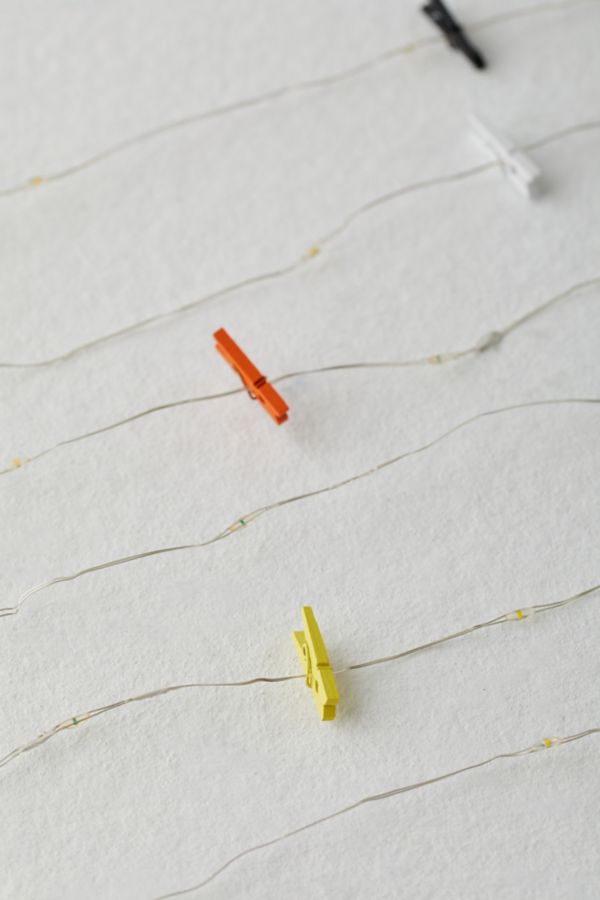 Slide View: 3: Mini Clothespin String Lights