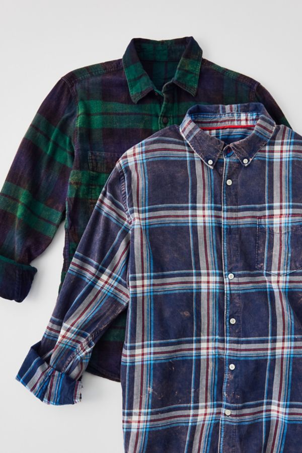 Slide View: 2: Urban Renewal Remade Acid Wash Flannel Shirt