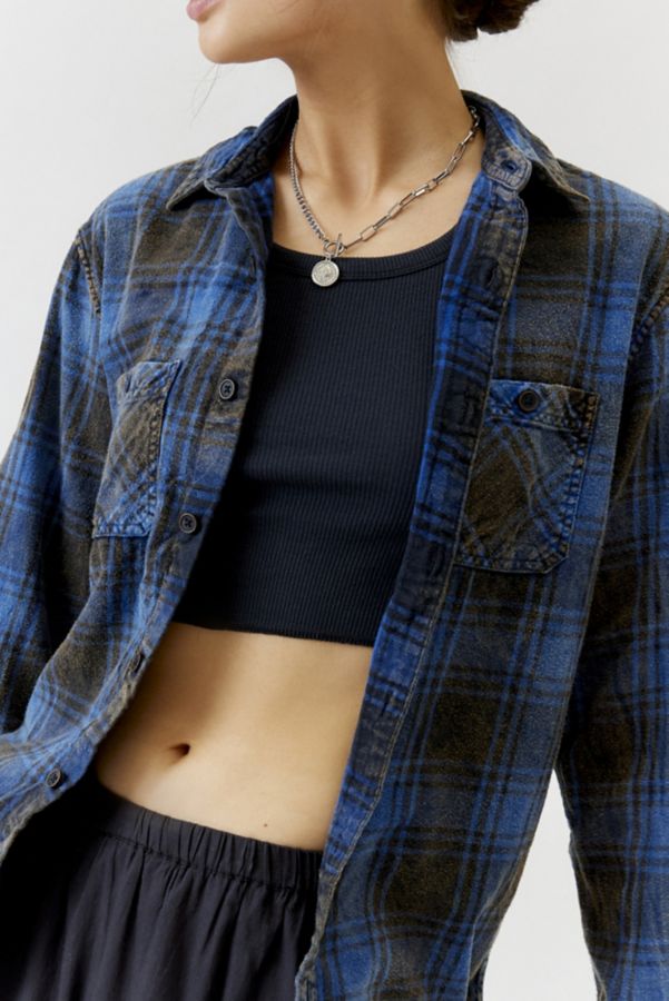 Slide View: 5: Urban Renewal Remade Acid Wash Flannel Shirt