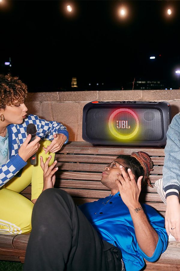 Slide View: 5: JBL PartyBox On-The-Go Water Resistant Speaker + Microphone