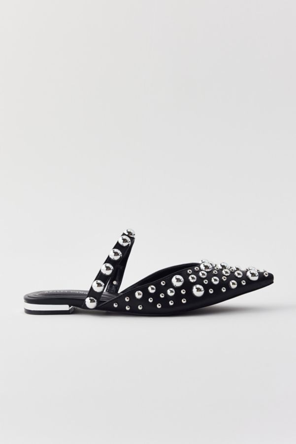 Slide View: 2: Azalea Wang Fancette Studded Pointed Toe Flat