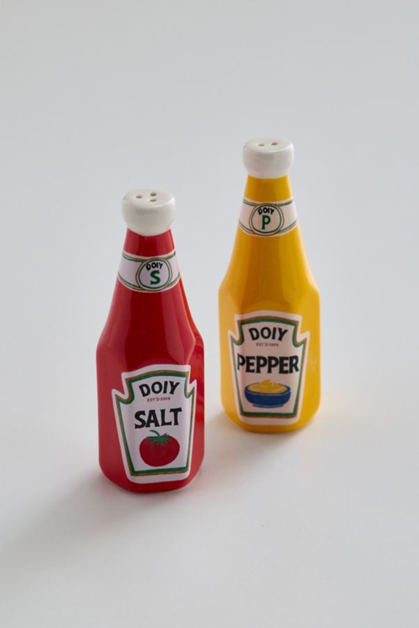 Slide View: 2: DOIY Corner Shop Salt & Pepper Shaker Set