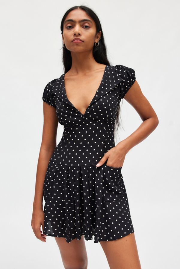 Slide View: 3: Kimchi Blue Vera Polka Dot Drop Waist Mini Dress