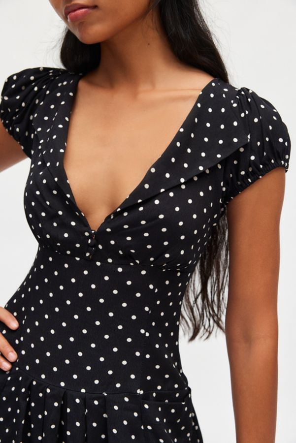 Slide View: 4: Kimchi Blue Vera Polka Dot Drop Waist Mini Dress