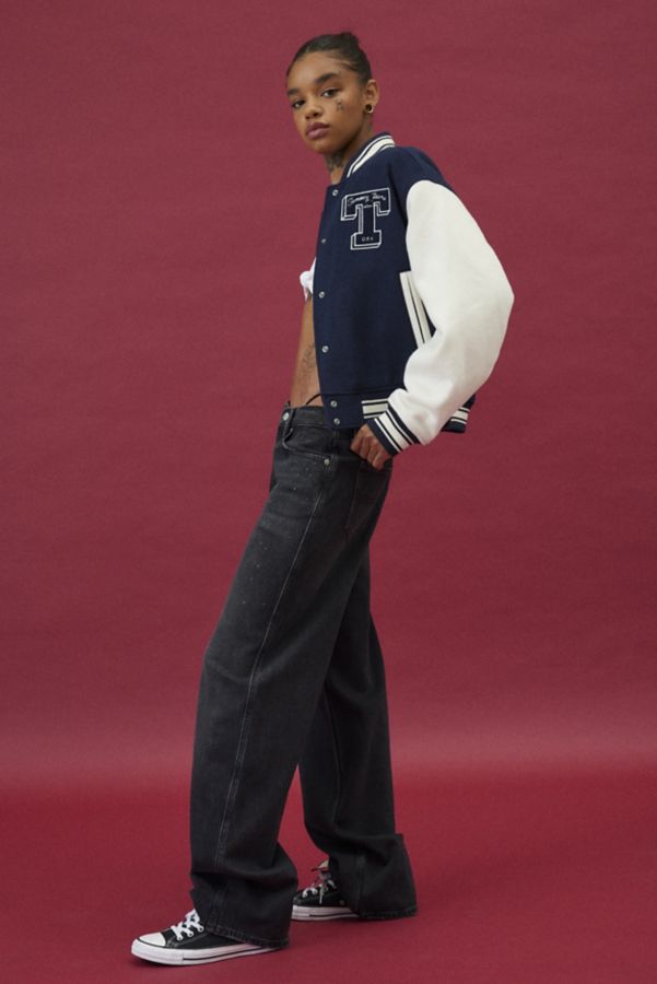 Slide View: 3: Tommy Jeans Snap-Front Letterman Jacket