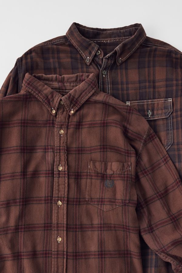 Slide View: 2: Urban Renewal Remade Overdyed Wash Flannel Shirt