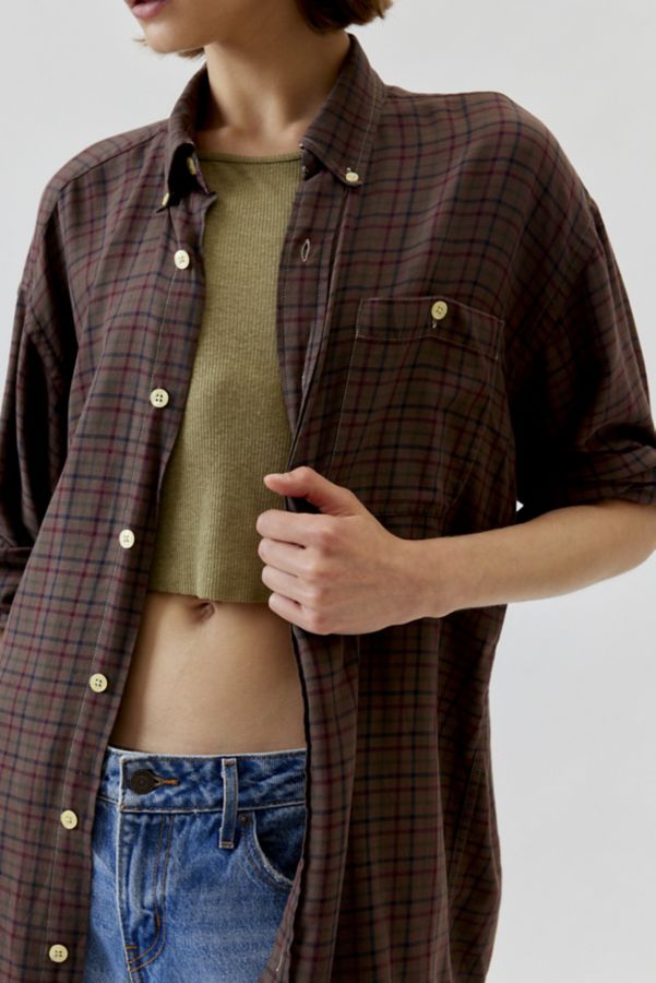 Slide View: 4: Urban Renewal Remade Overdyed Wash Flannel Shirt