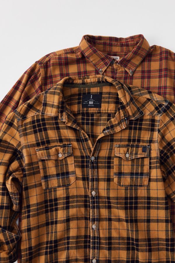 Slide View: 2: Urban Renewal Remade Overdyed Wash Flannel Shirt