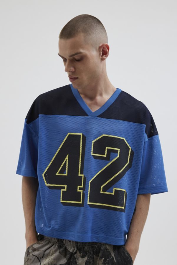 Slide View: 1: Football Jersey V-Neck Tee