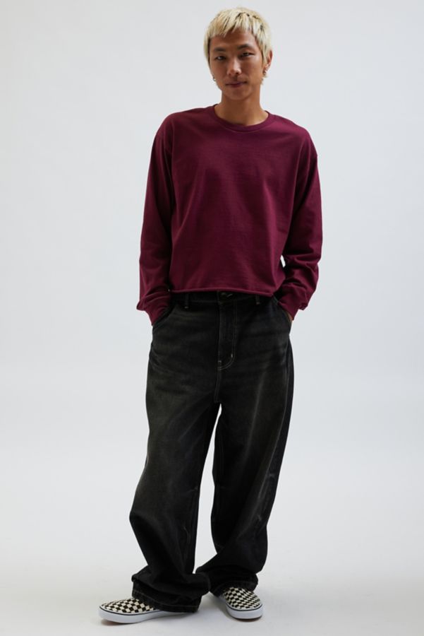 Slide View: 3: Urban Renewal Remade Boxy Cropped Long Sleeve Tee