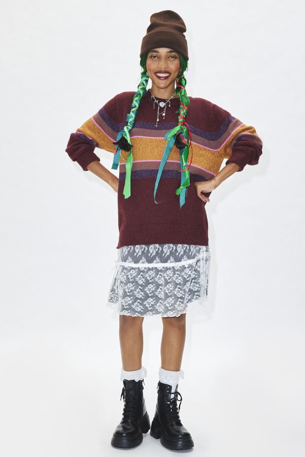 Slide View: 5: BDG Oaklyn Oversized Crew Neck Pullover Sweater