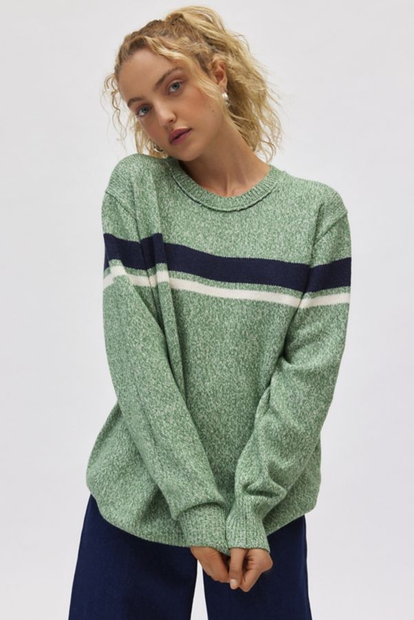 Slide View: 1: BDG Oaklyn Oversized Crew Neck Pullover Sweater