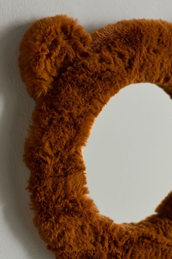 Slide View: 2: Fuzzy Bear Ear Wall Mirror