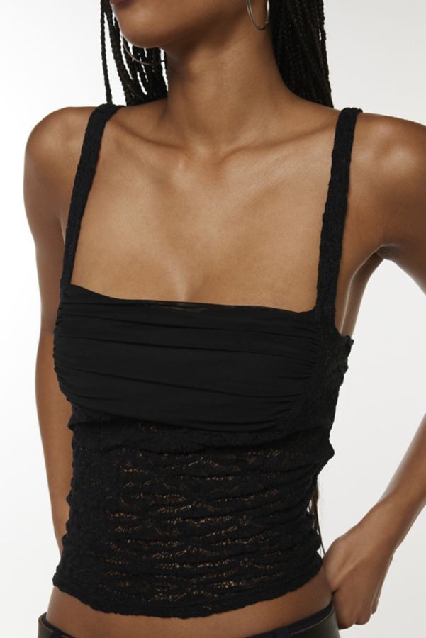 Slide View: 4: Kimchi Blue Kiera Ruched Lace Cami