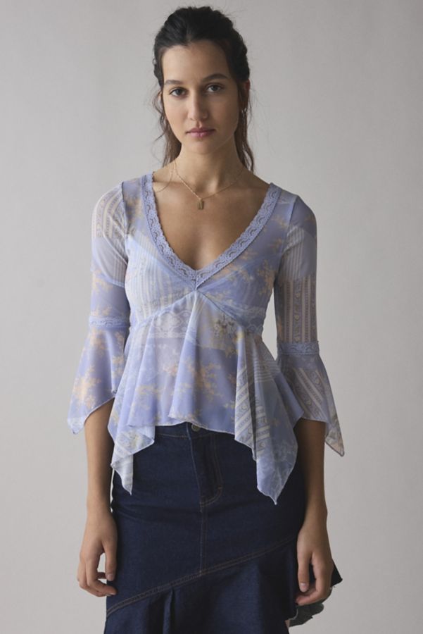 Slide View: 2: Kimchi Blue Sybil Witchy Mesh Top