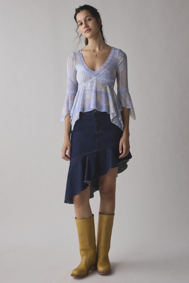 Slide View: 1: Kimchi Blue Sybil Witchy Mesh Top