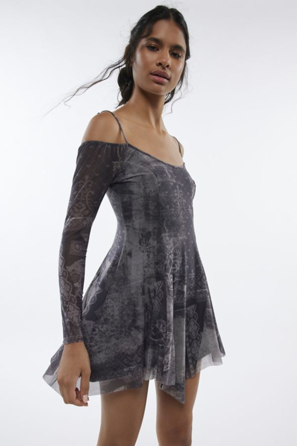 Slide View: 2: Silence + Noise Hayden Cold Shoulder Mini Dress