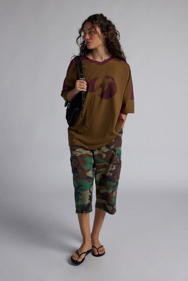 Slide View: 2: Dice Oversized V-Neck Jersey Graphic Tee