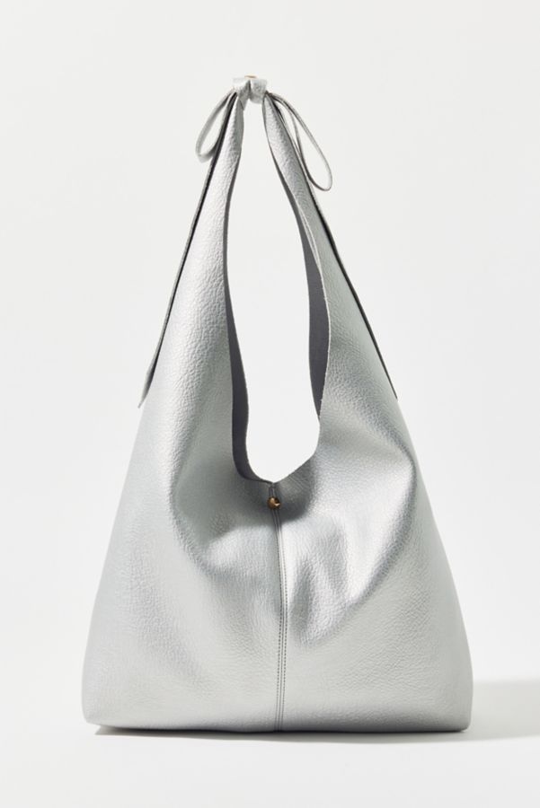 Slide View: 4: Kimchi Blue Bow Faux Leather Hobo Bag