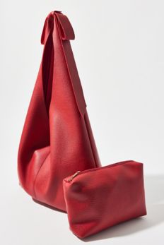 Slide View: 5: Kimchi Blue Bow Faux Leather Hobo Bag