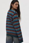 Thumbnail View 5: iets frans… Fluffy Striped Crew Neck Sweater